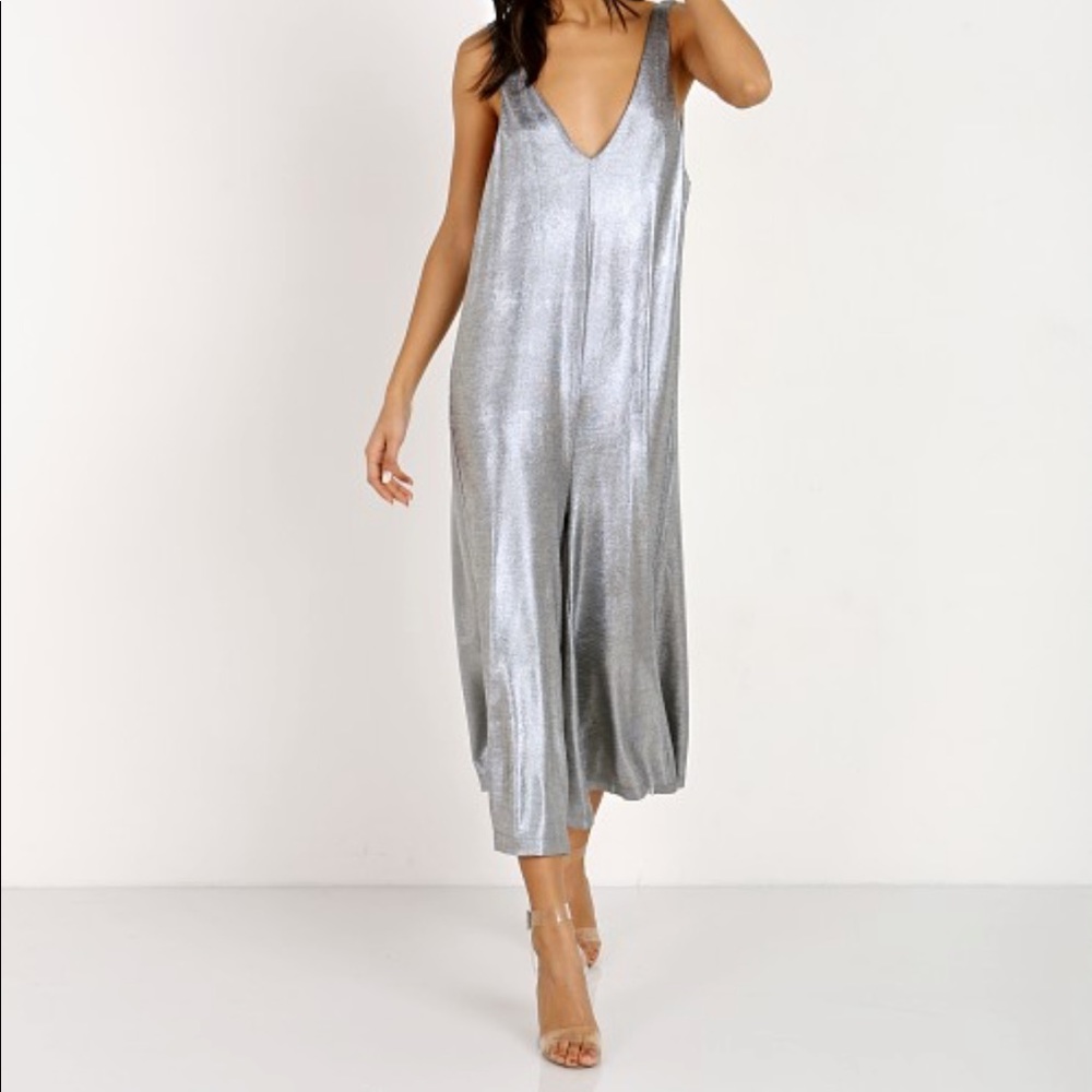 One Teaspoon Rebel Muse Silver Romper Sz XS